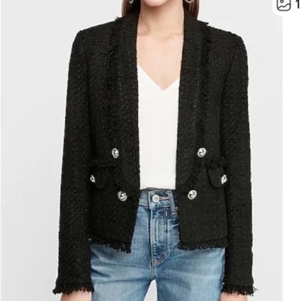 Express Women's Black Tweed Blazer
